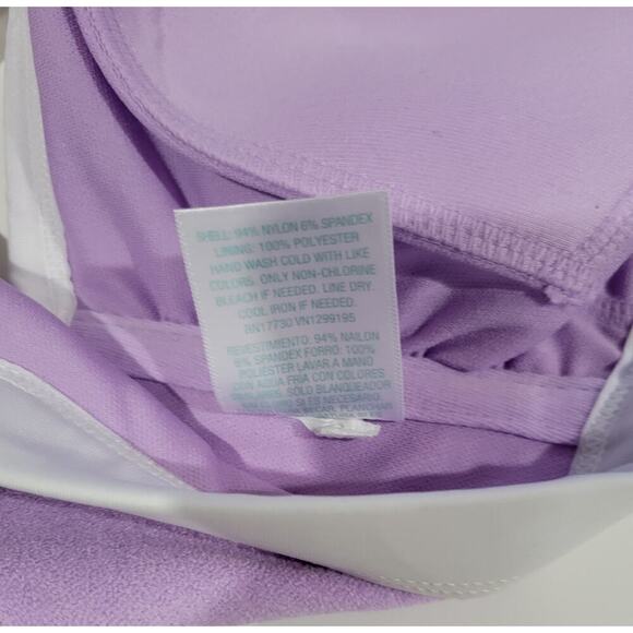 Kona Sol Plus Size Purple Terry Bandeau Bikini Top 14W NWOT - Picture 6 of 7